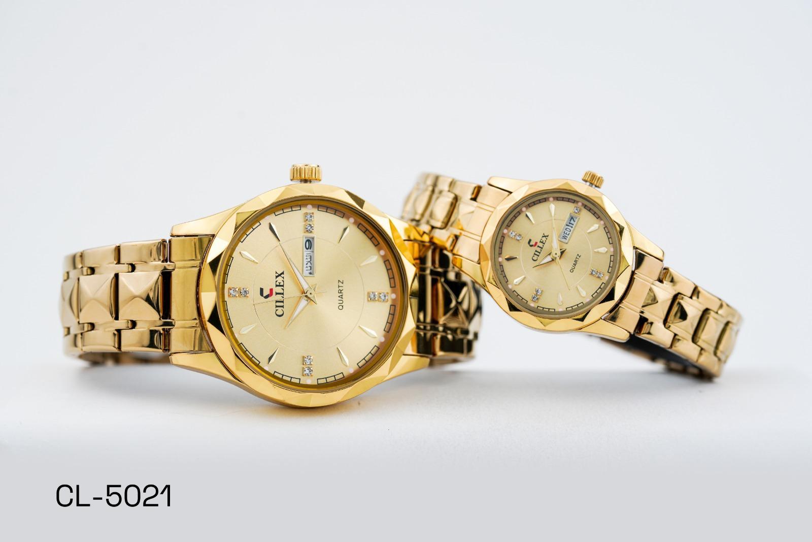 Cillex CL-5021 Couple Watch Set for Men & Women | Luxury Gold & Silver Stainless Steel Quartz Watch | Fashion Watch Gift Set for Couples - Image 11