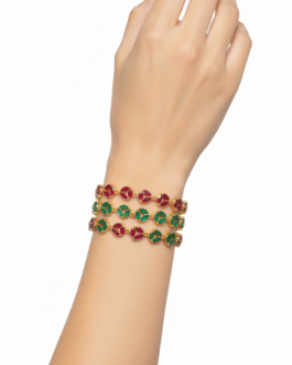 Gold Plated Alloy Bracelet for Women | Elegant Fashion Jewelry Online UAE | Stylish Bangles & Bracelets Collection by Lawina Fashion