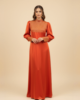 Stylish Cardi Tali Silk Kaftan Dress for Hijab Women | Elegant Arabic Dress | Modest Long Sleeve Kaftan